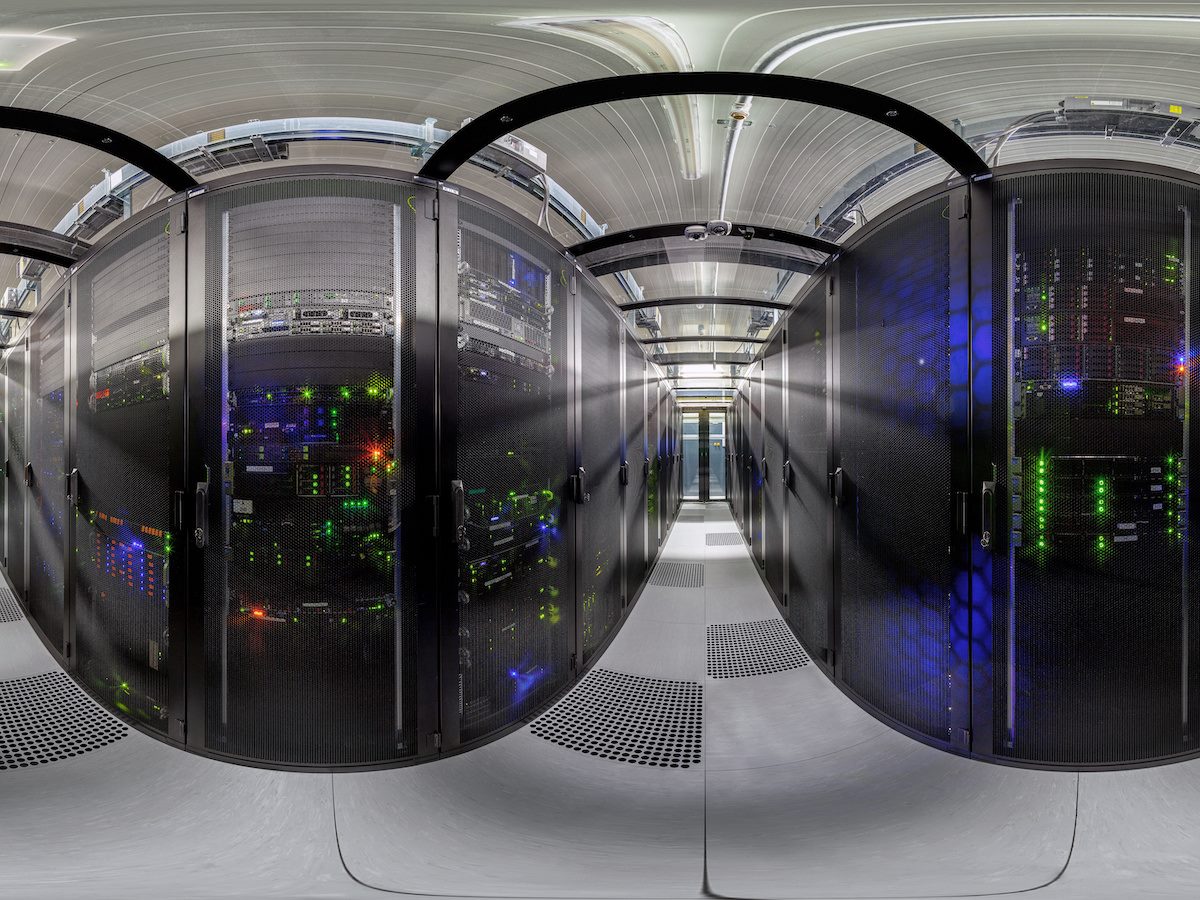 Network servers in a data center 