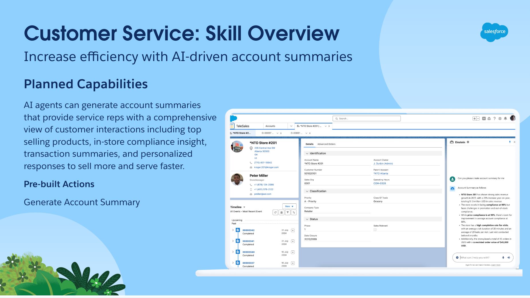 Customer service skills agentforce