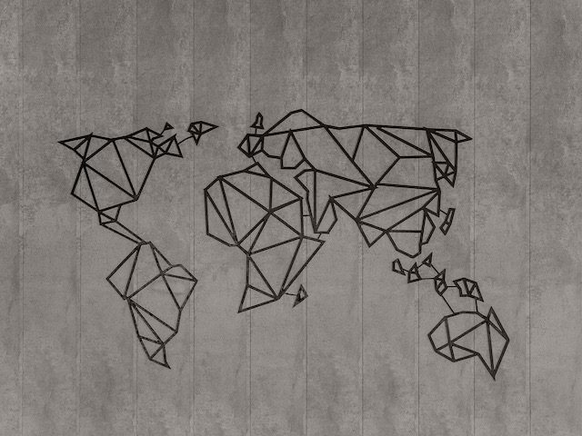 abstract map of the world