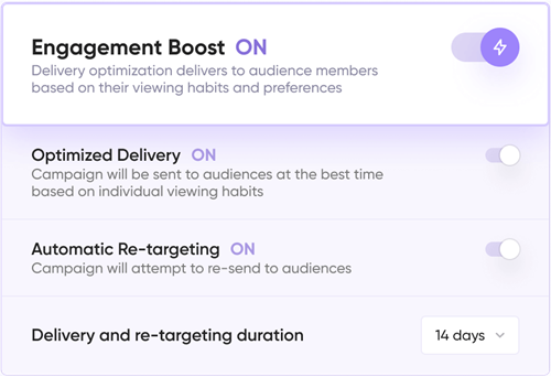Firstup Engagement Boost AI feature.