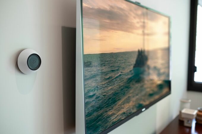 Josh Micro installed next to a TV