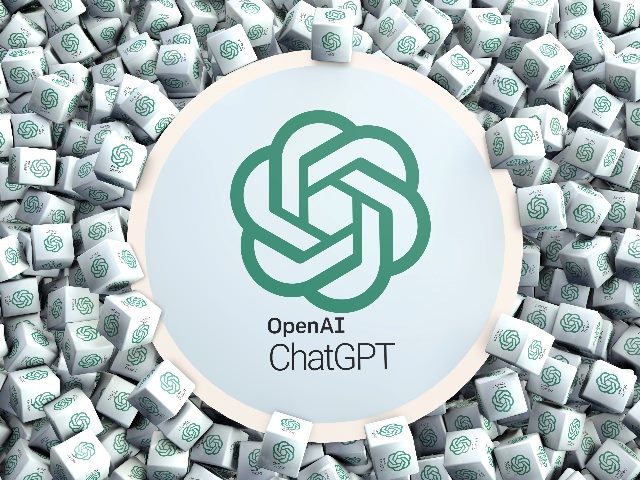 OpenAI's logo among many little blocks of the logo. OpenAI is releasing its GPT Store in early 2024.  