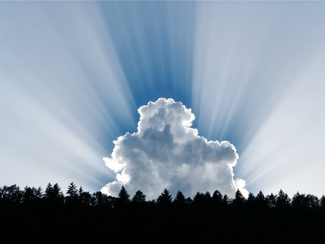 light behind the cloud