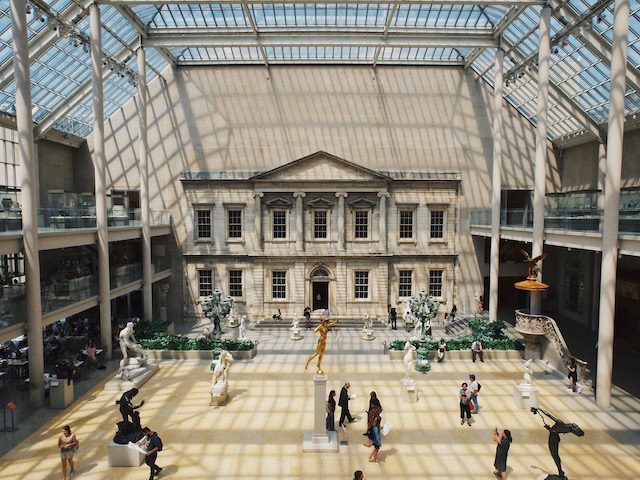 atrium at the Met in NYC