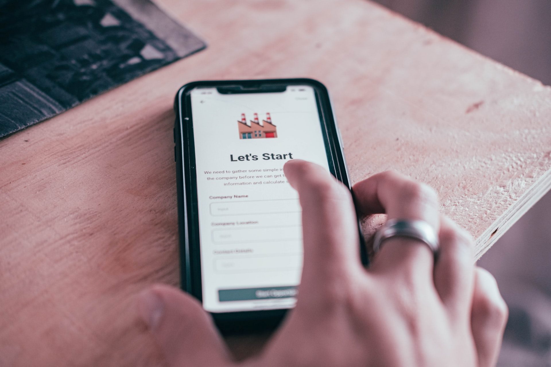 Onboarding program on mobile device