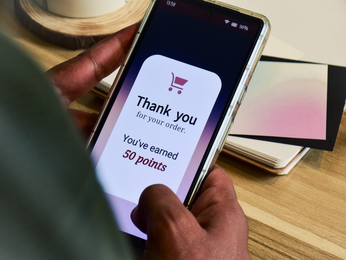 Customer loyalty program on a smartphone