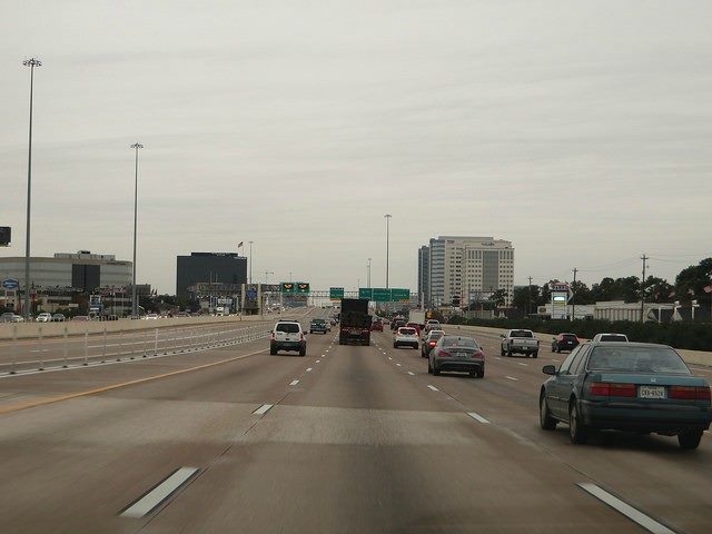 Traffic on Interstate 10 in Houston approaching Katy, Texas.
