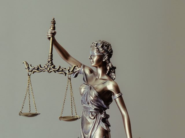 a statue of blind justice