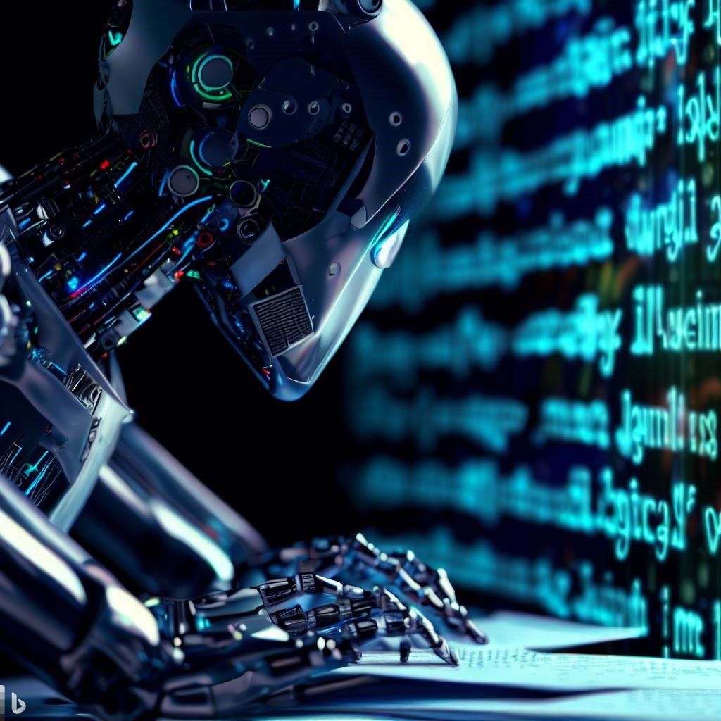 robot ai typing