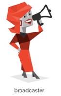 online collaboration personas: broadcaster