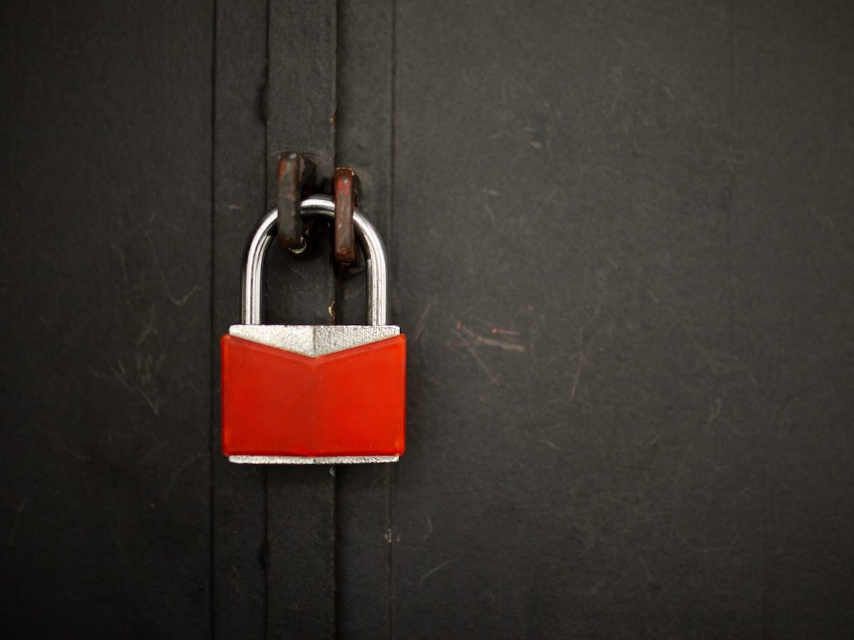 lock on an iron door