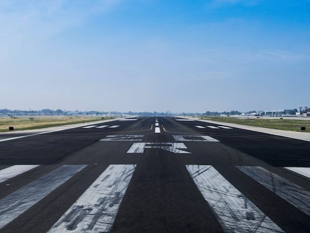airport runway, preparing for lift off