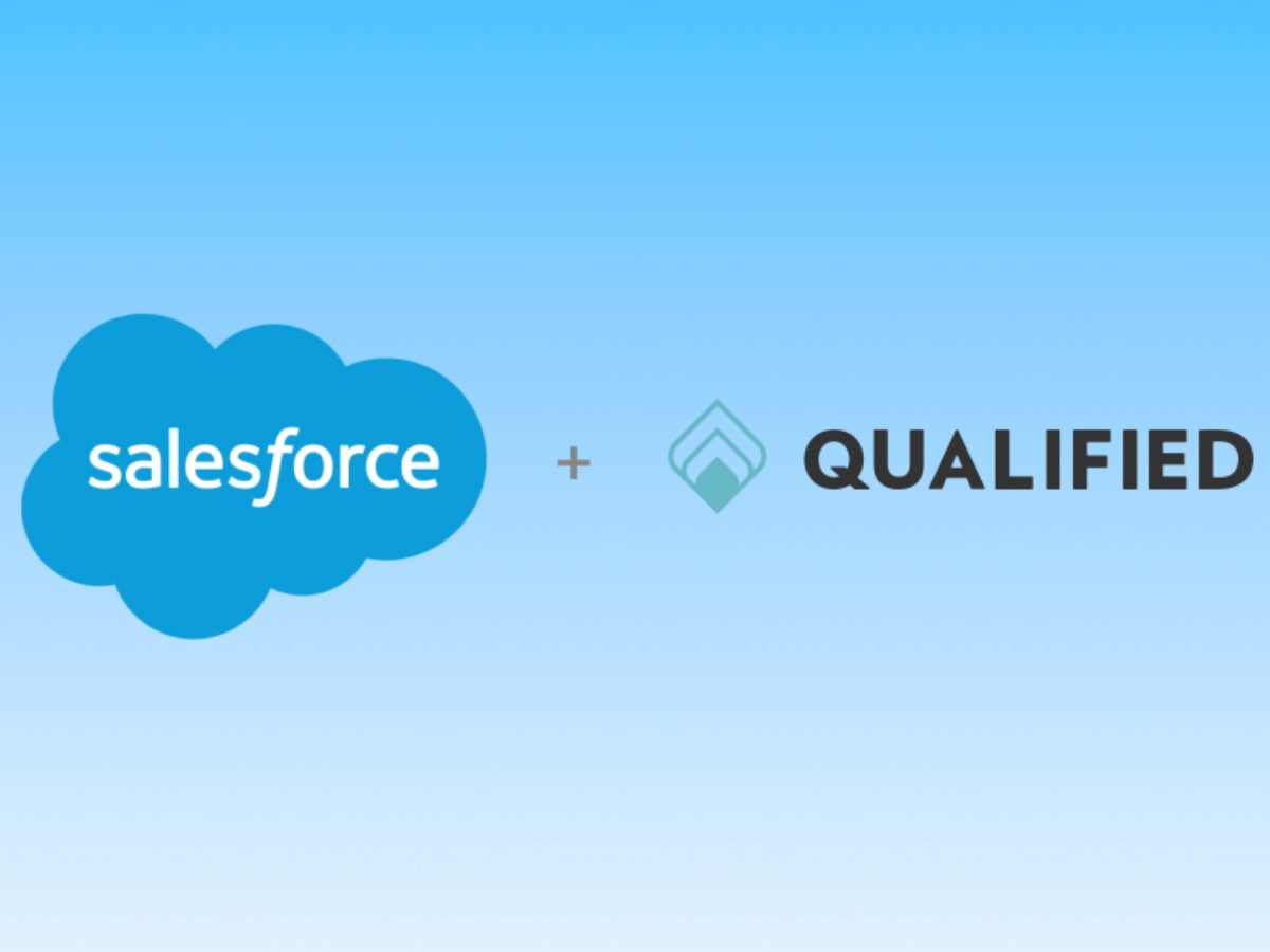 Graphic showing logos of Salesforce and Qualified.s
