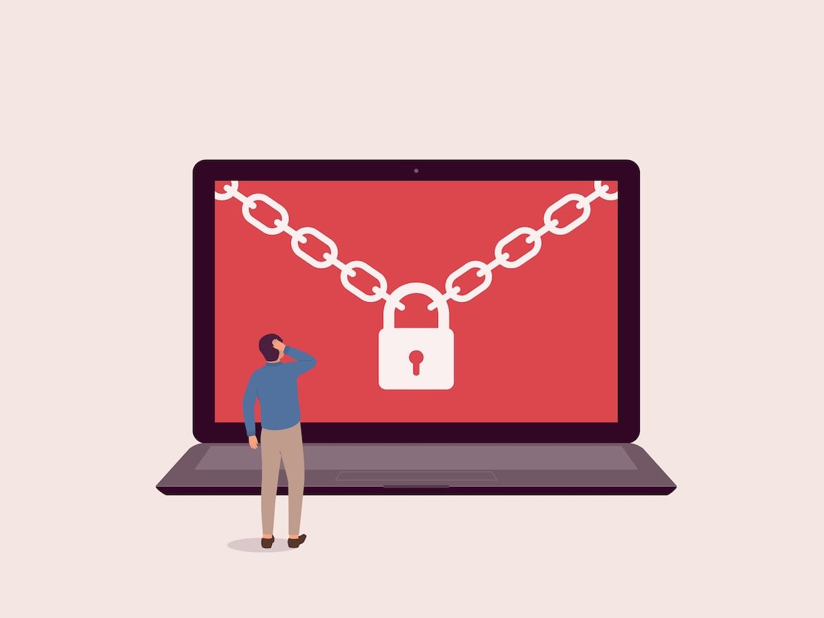 Man’s Laptop Being Attacked By Ransomware