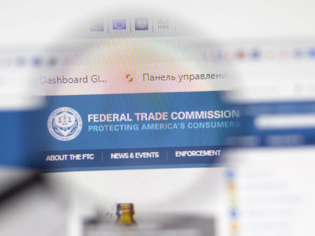 The Federal Trade Commission website home page.