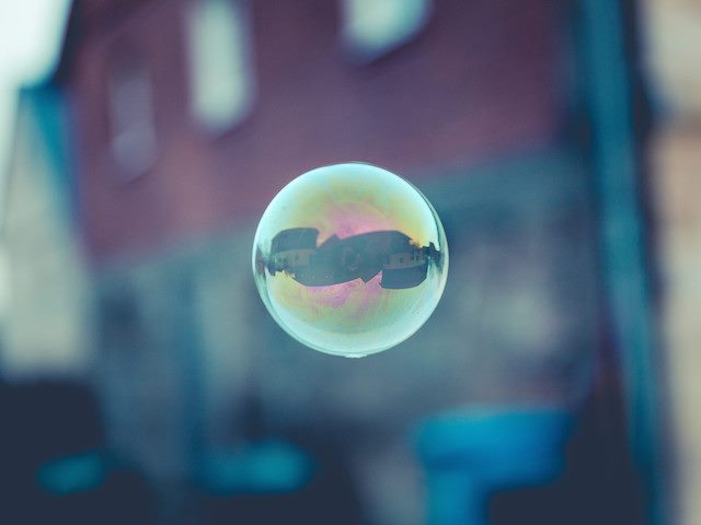 bubble with a reflection