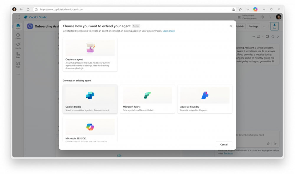 orchestrating AI agents from internal and external sources