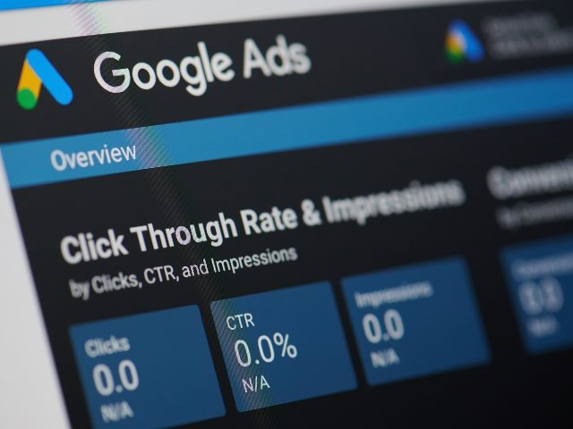 Screenshot of a Google Ads page.