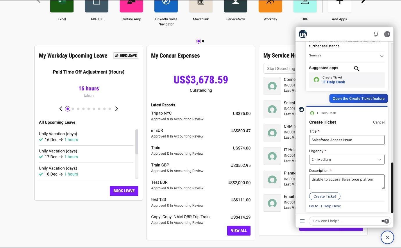 AI Unily Workgrid