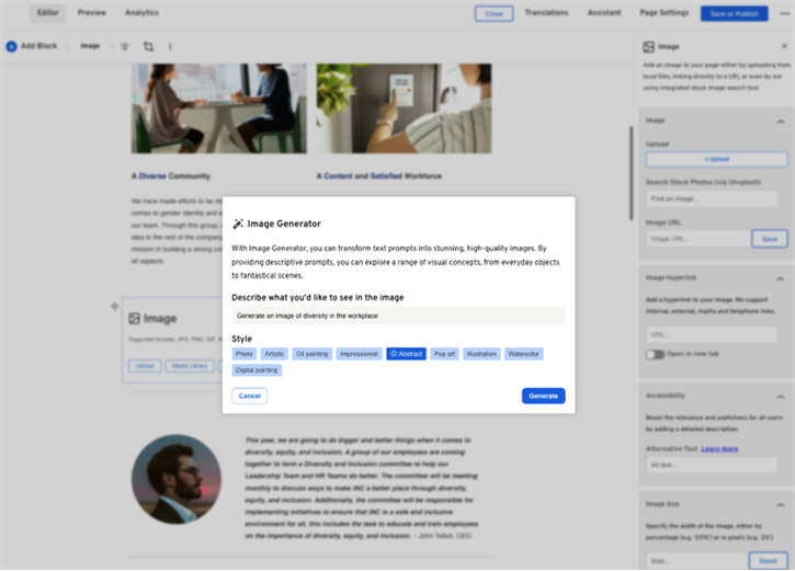 Interact image generation process