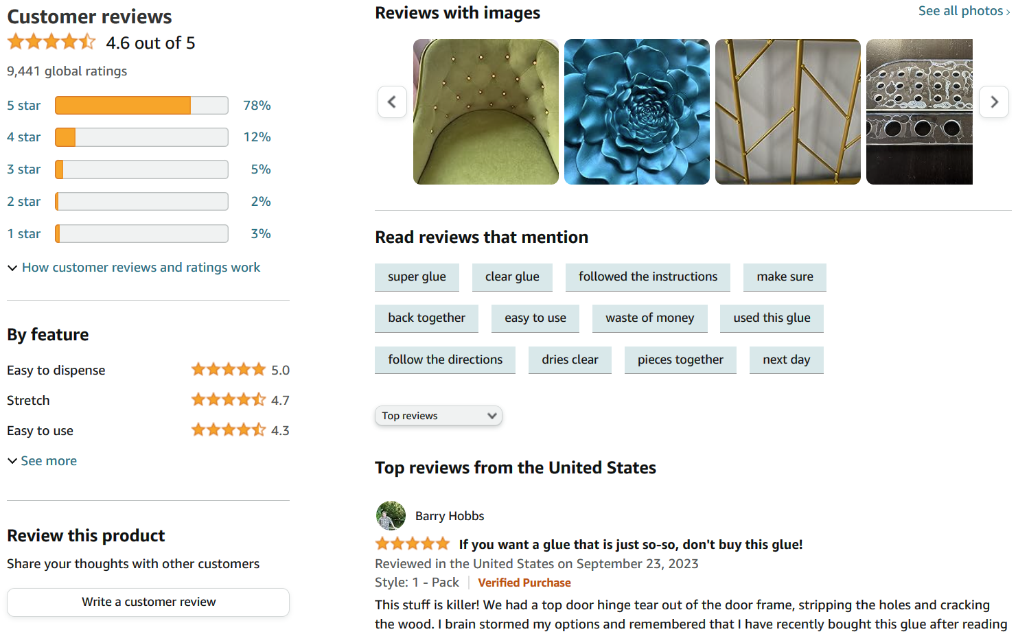 customer reviews