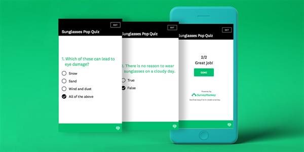 SurveyMonkey new respondent quiz