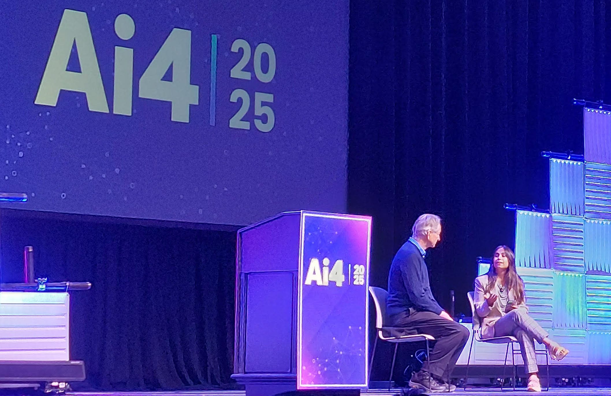 Geoffrey Hinton speaking at the Ai4 event in Las Vegas on August 12, 2025