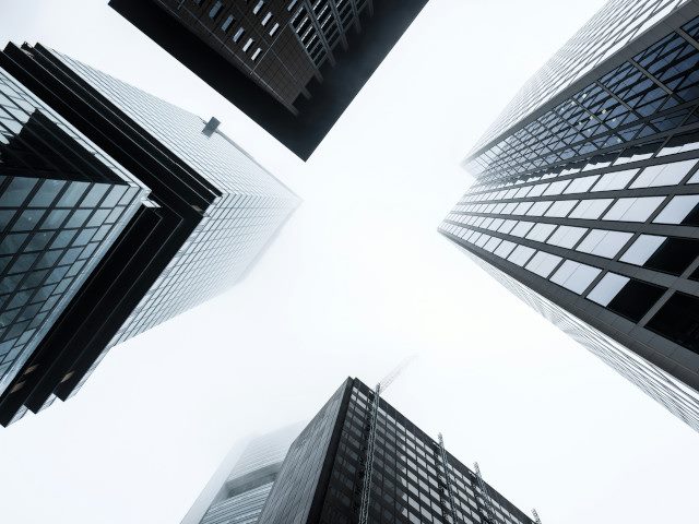 A group of high-rise buildings in Frankfurt, Germany.