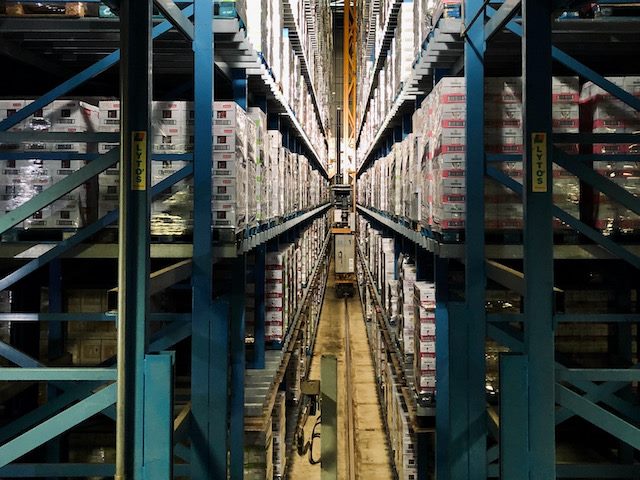 warehouse aisle filled to the rafters