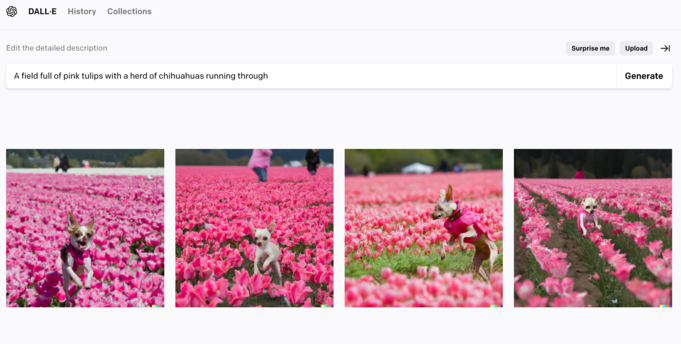 Dall-E is a language model that can generate images with just a few words of description.