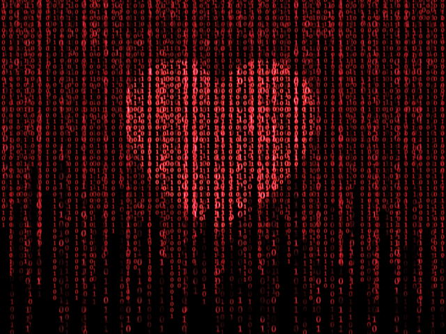 A digital heart made of 1s and 0s.  - Data is the heart  of the workplace concept