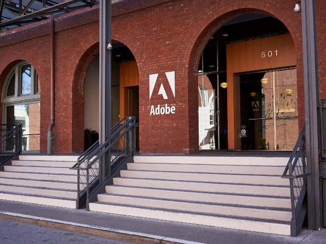 Out front at Adobe office in San Francisco.